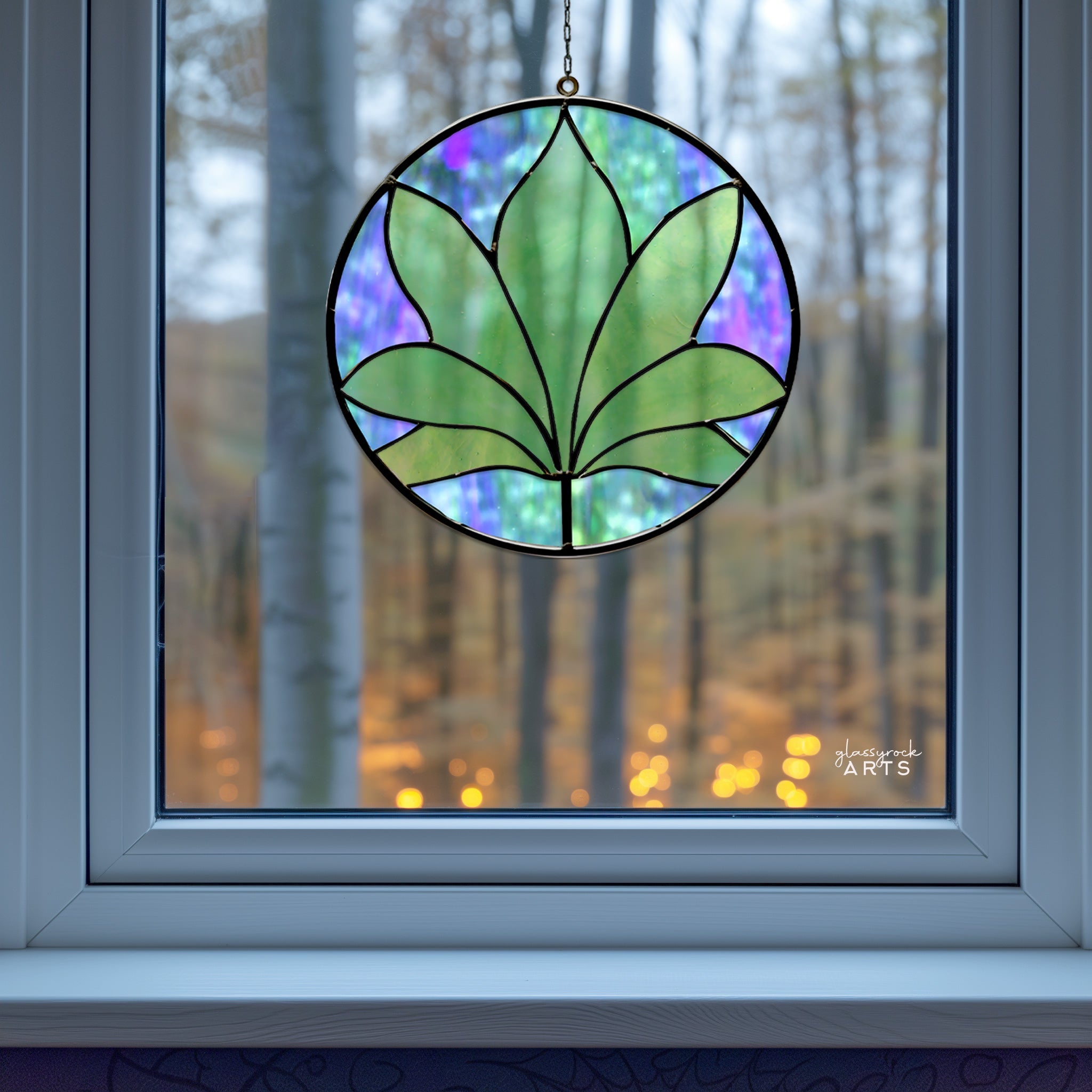 Palm Frond Stained Glass Pattern
