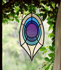 Deco Peacock Feather Stained Glass Pattern
