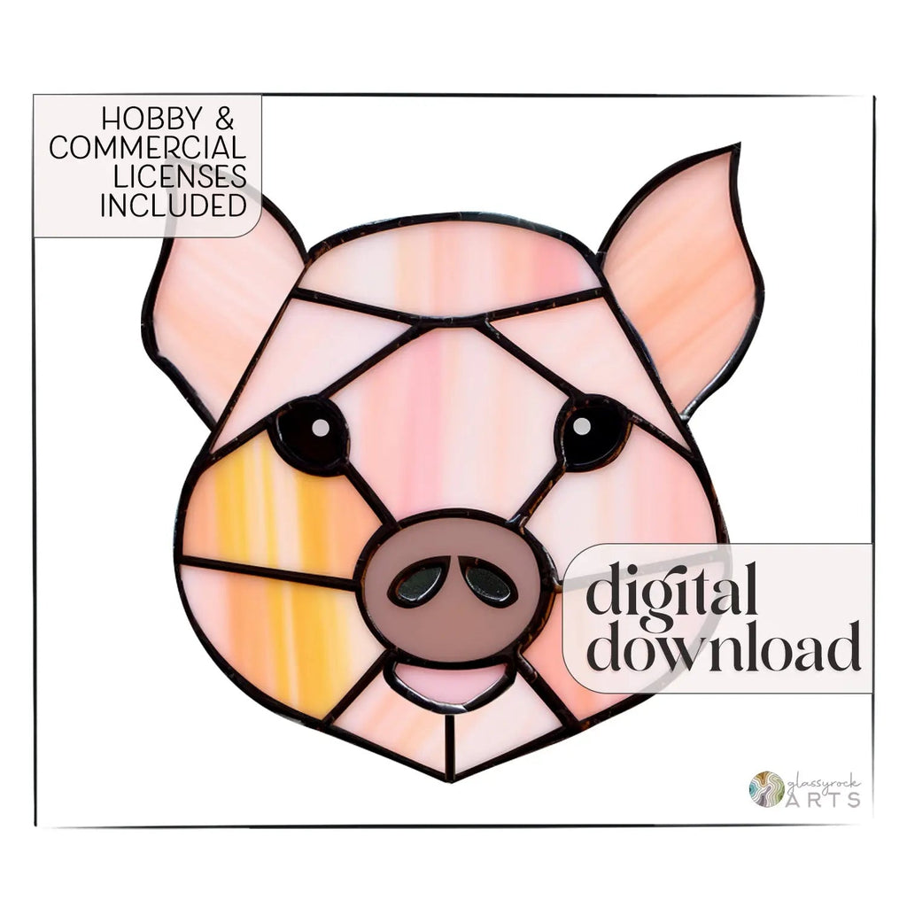 Piglet Stained Glass Pattern