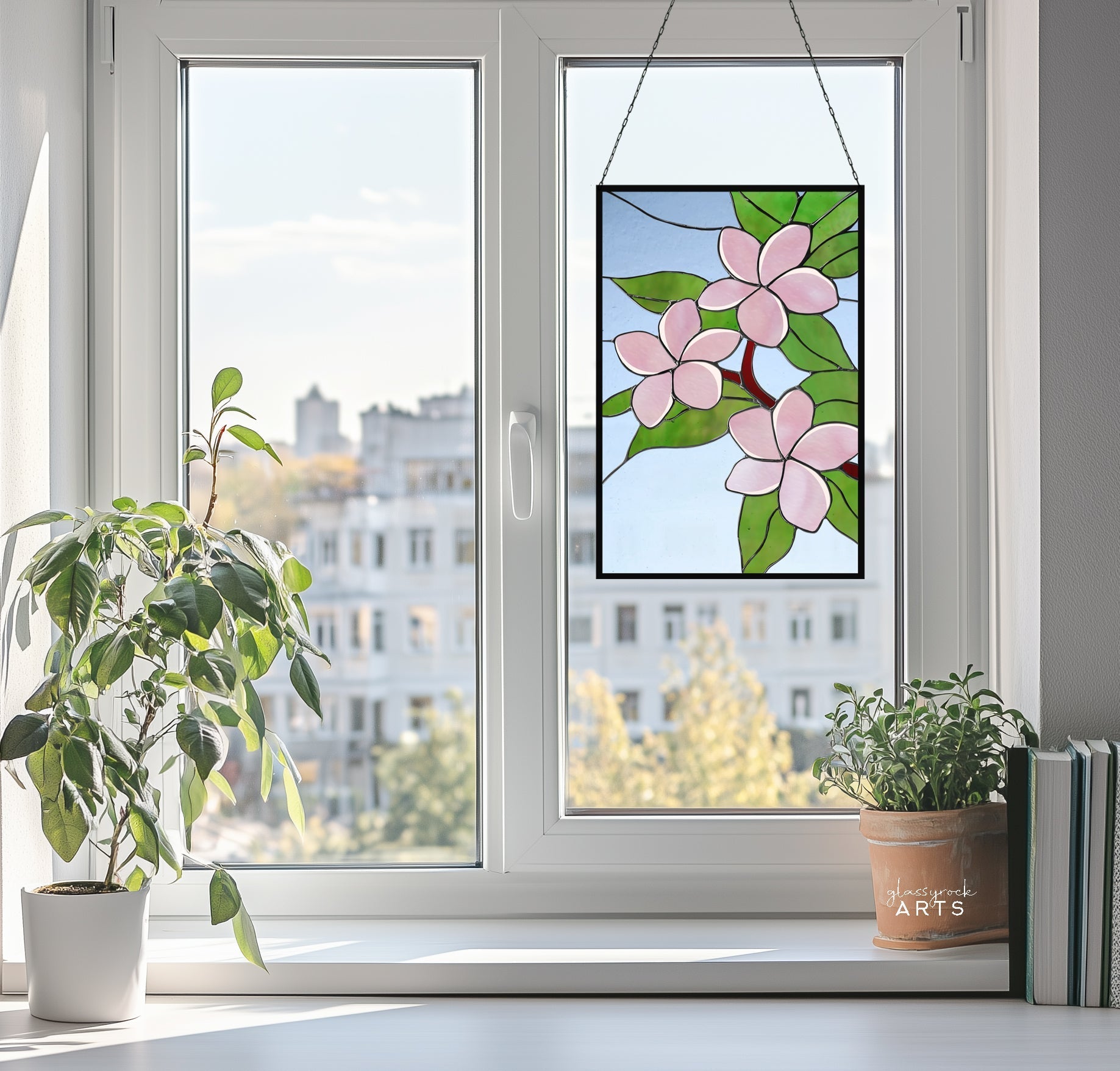 Plumeria Stained Glass Pattern