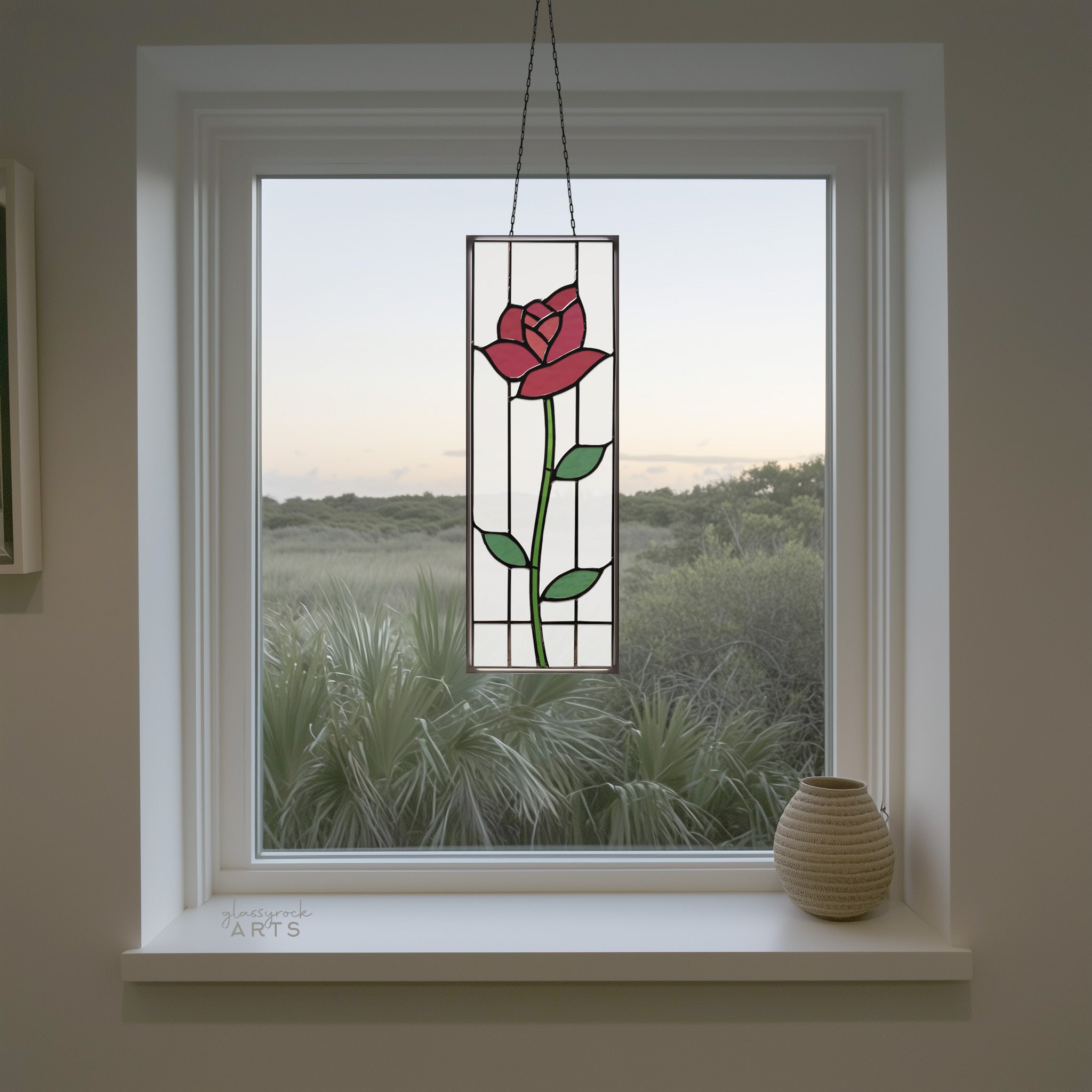 Prairie Rose Stained Glass Pattern