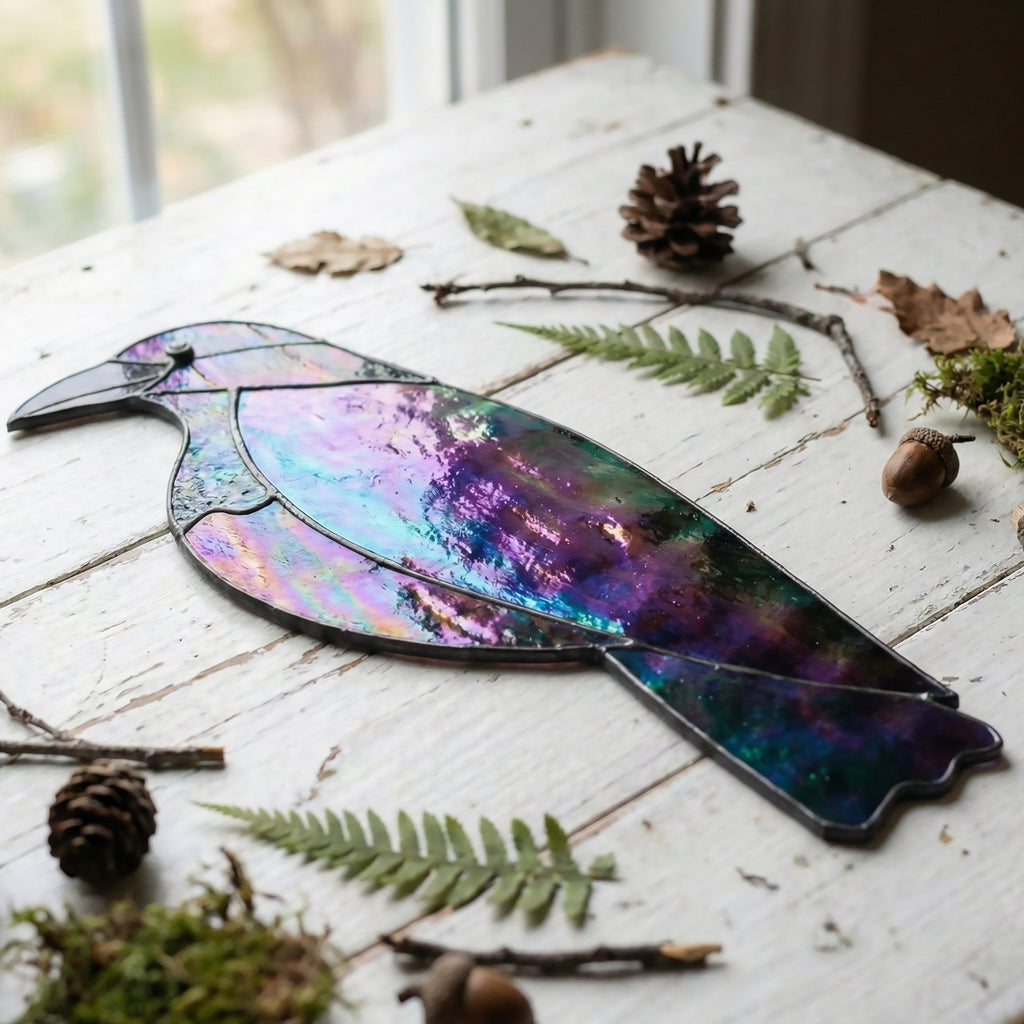 Raven Stained Glass Pattern