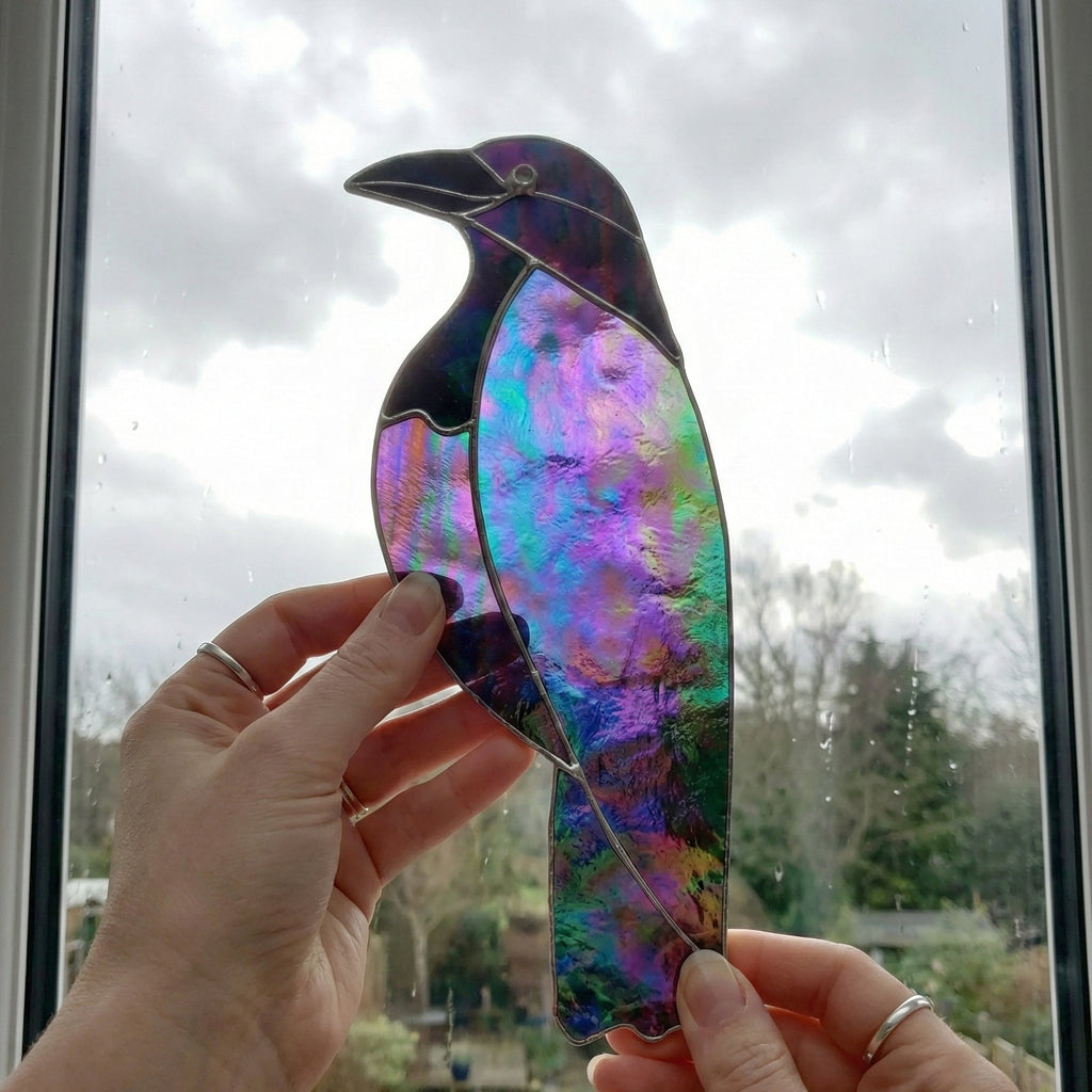Raven Stained Glass Pattern