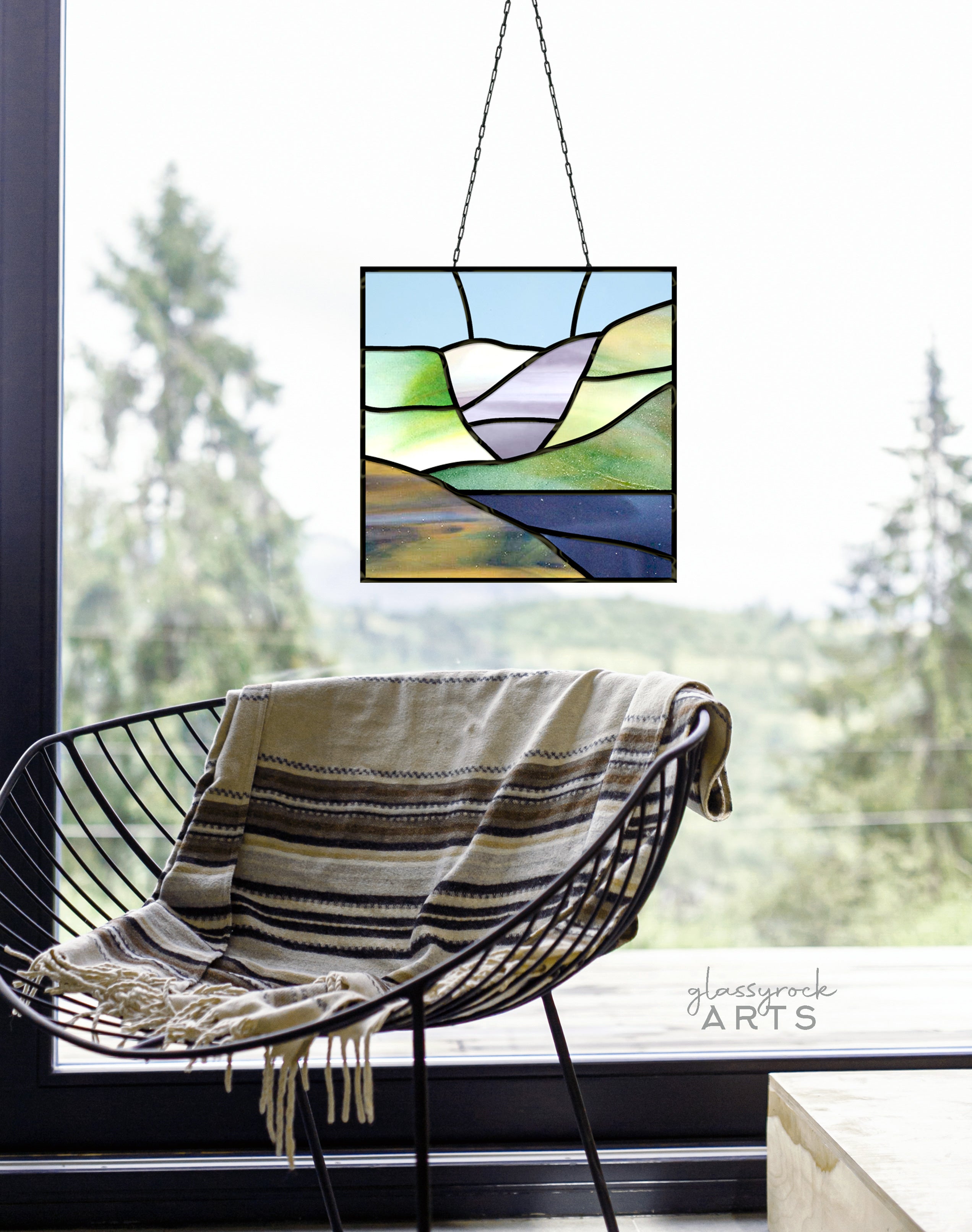 Beginner Landscape Stained Glass Pattern
