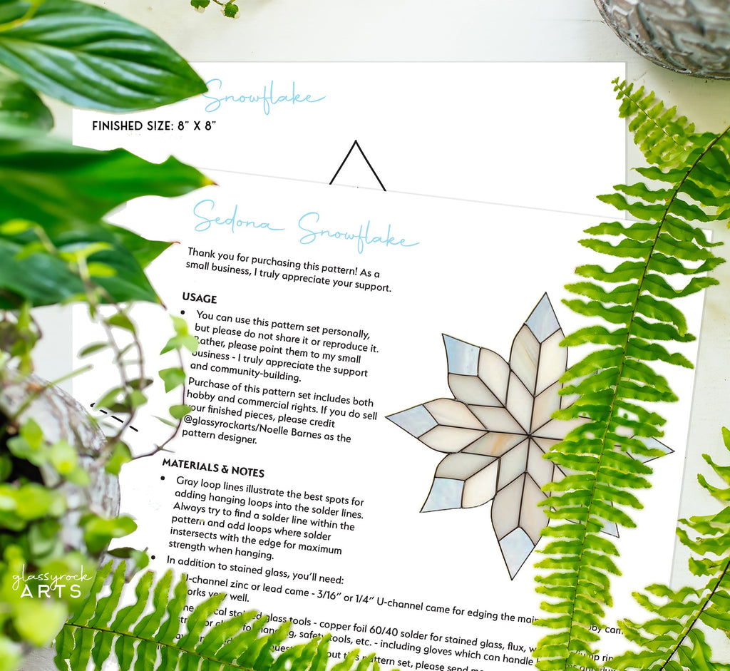 Lovely Snowflake Stained Glass Pattern