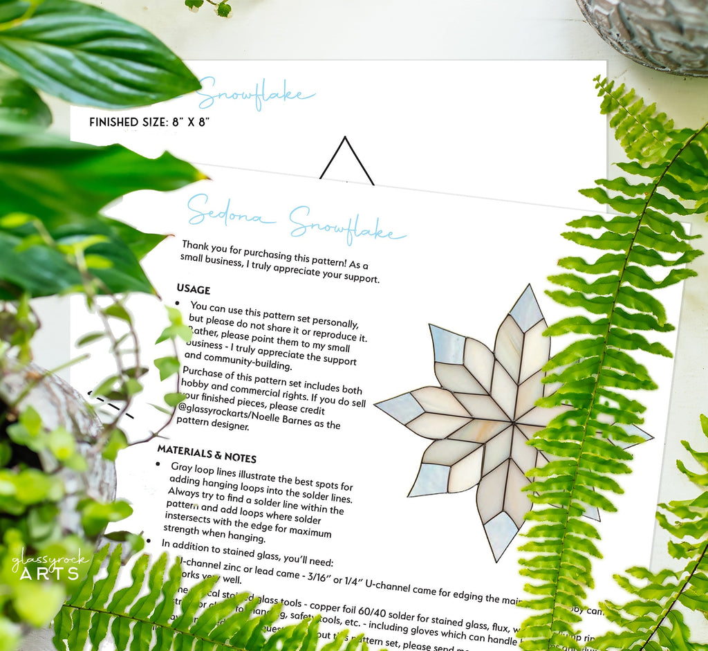 Lovely Snowflake Stained Glass Pattern