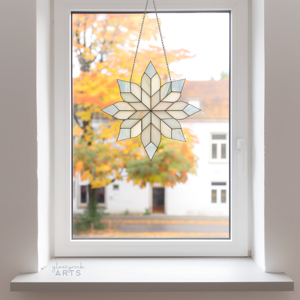 Lovely Snowflake Stained Glass Pattern