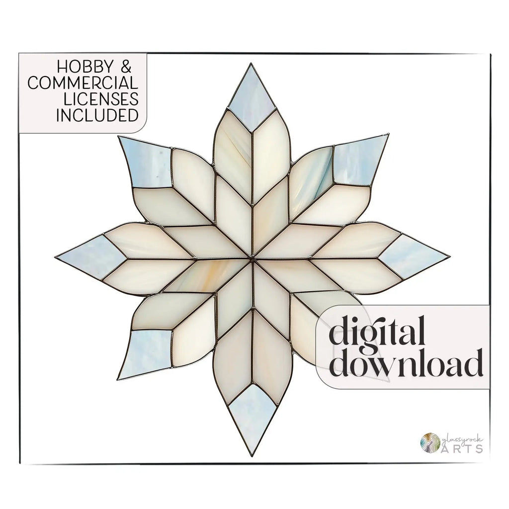 Lovely Snowflake Stained Glass Pattern
