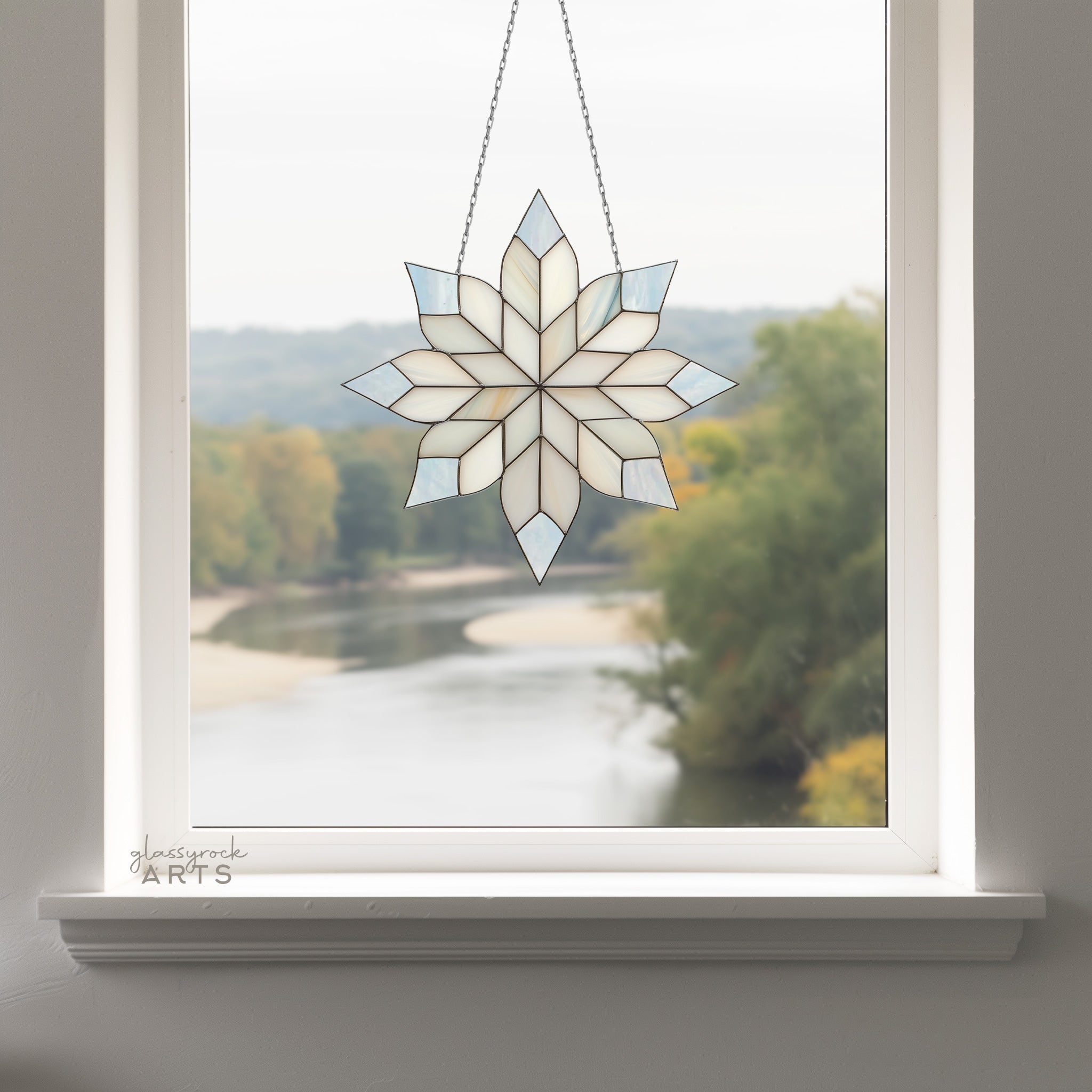 Lovely Snowflake Stained Glass Pattern
