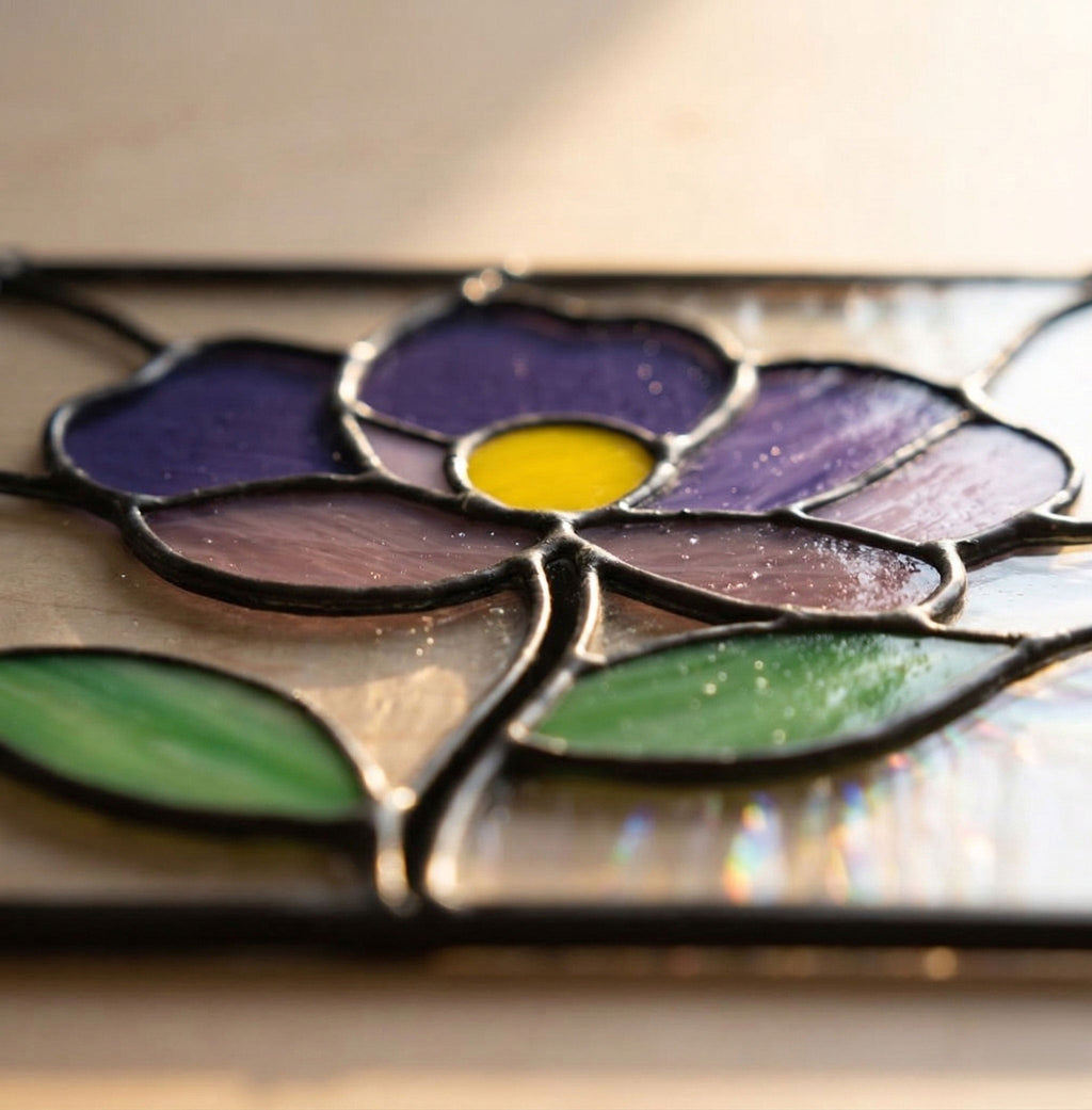 Simple Flower Stained Glass Pattern