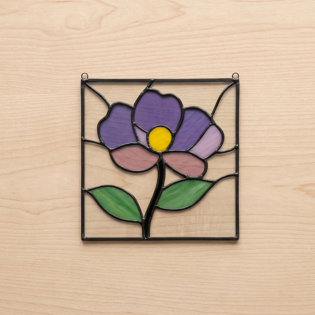 Simple Flower Stained Glass Pattern