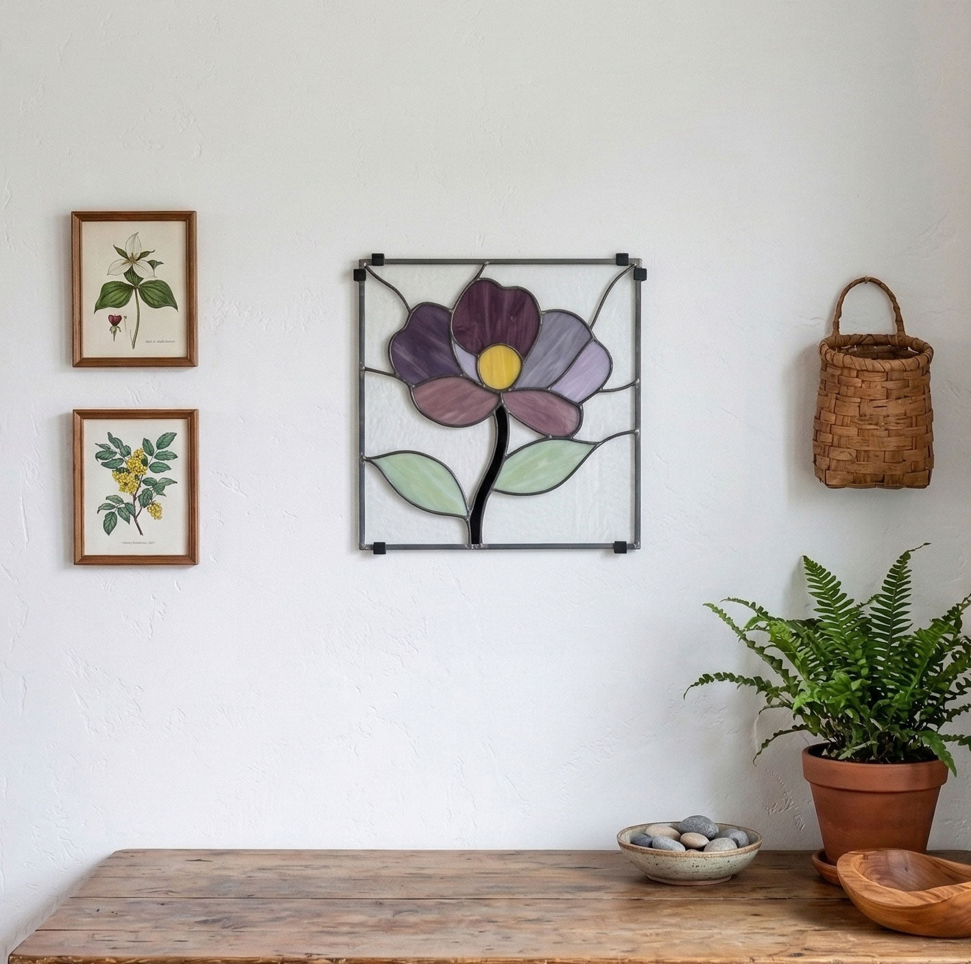 Simple Flower Stained Glass Pattern