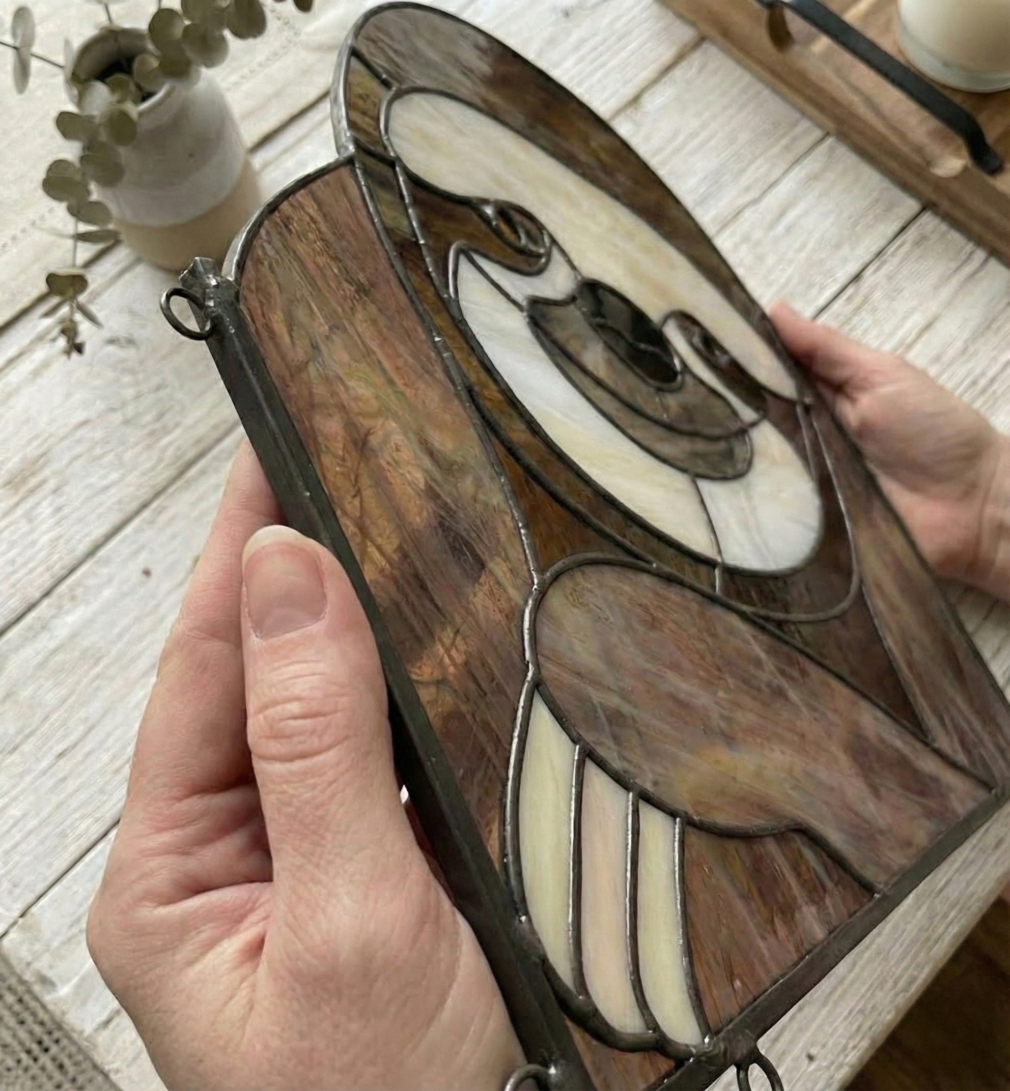 Happy Sloth Buddy Stained Glass Pattern