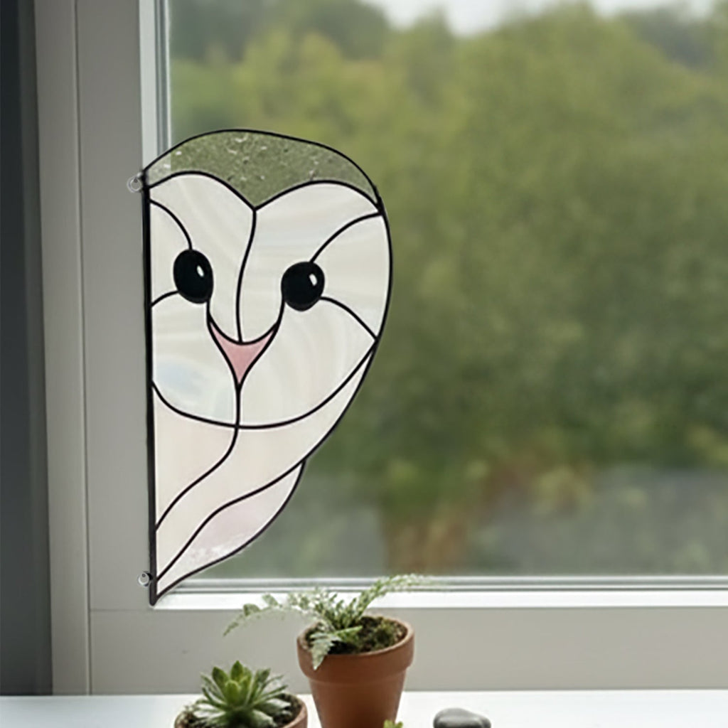 Snowy Owl Stained Glass Pattern