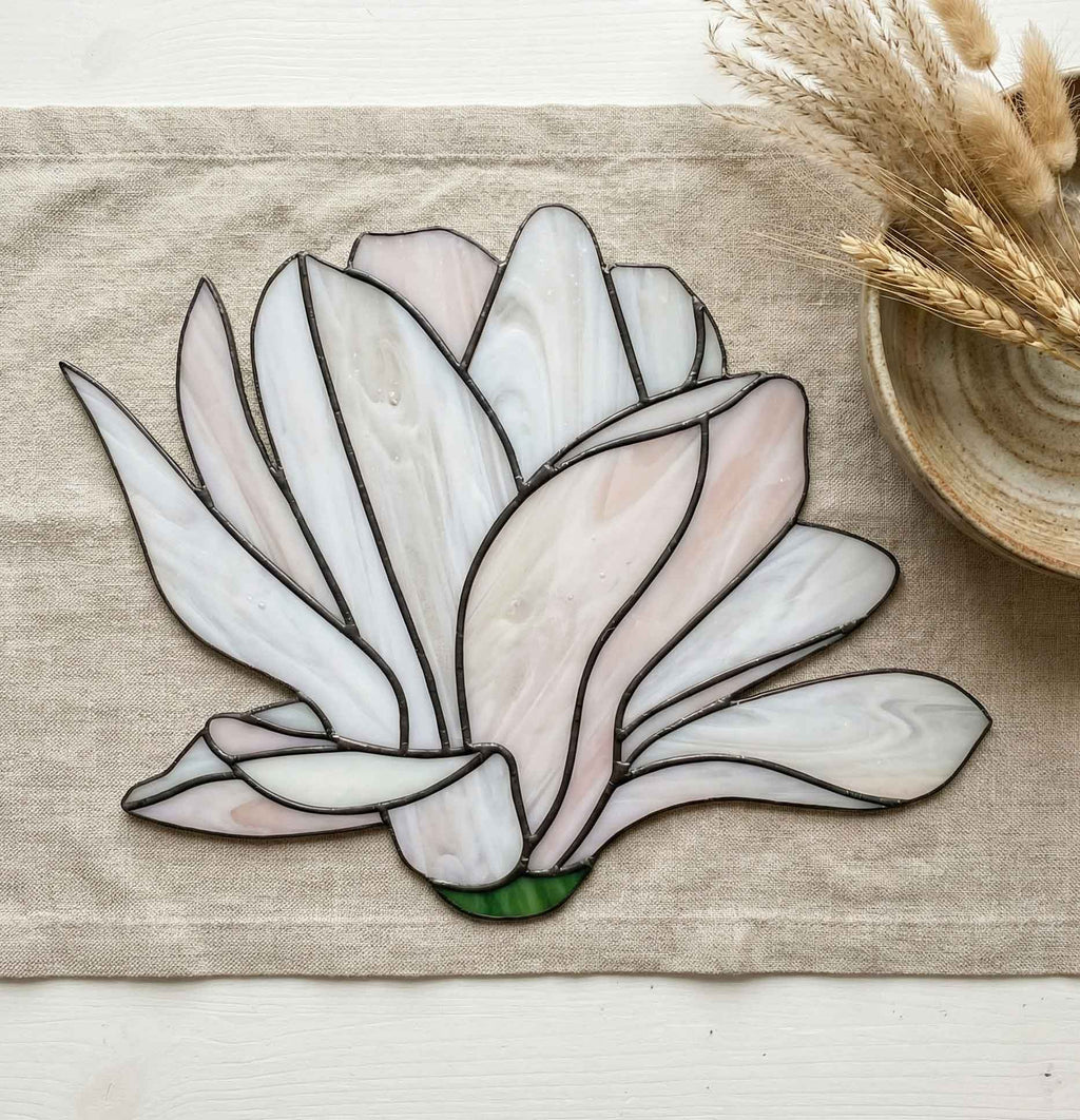Big Flora Giant Stained Glass Snowdrop Pattern PDF & PNG