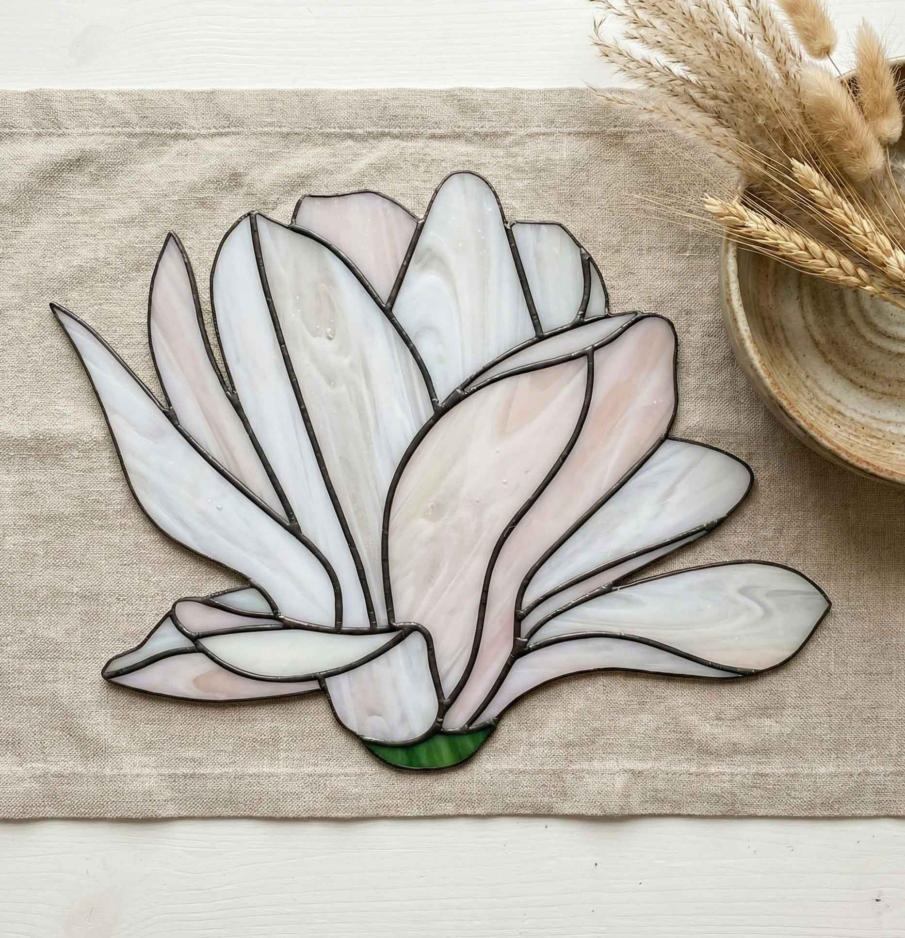 Big Flora Giant Stained Glass Snowdrop Pattern PDF & PNG