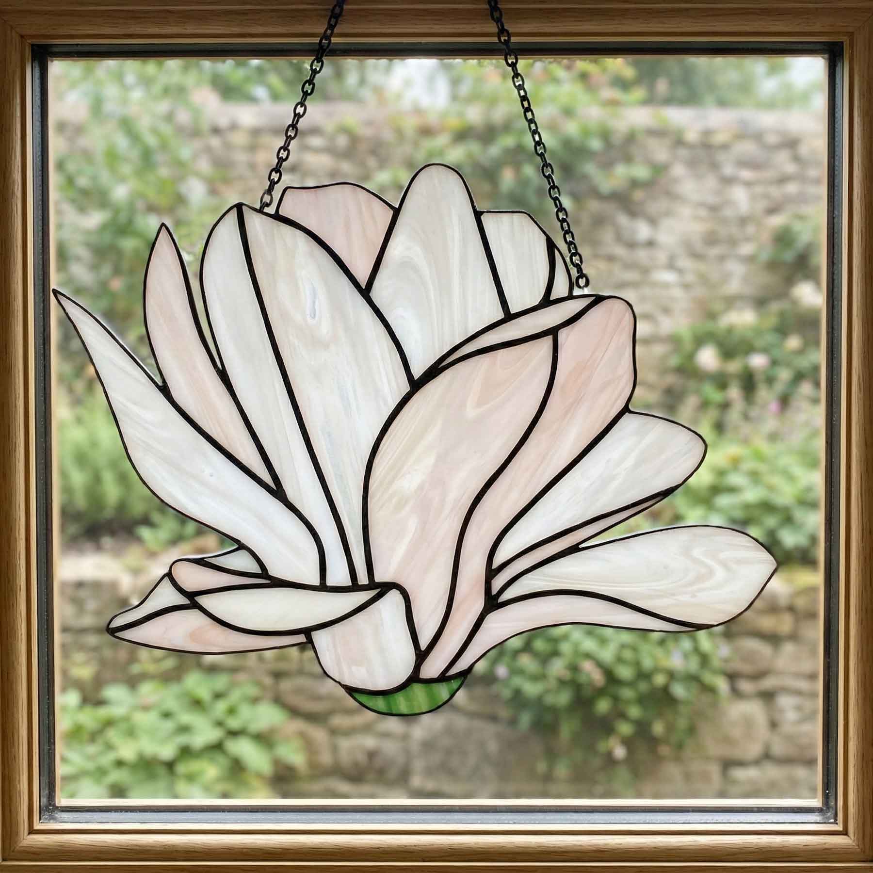 Big Flora Giant Stained Glass Snowdrop Pattern PDF & PNG