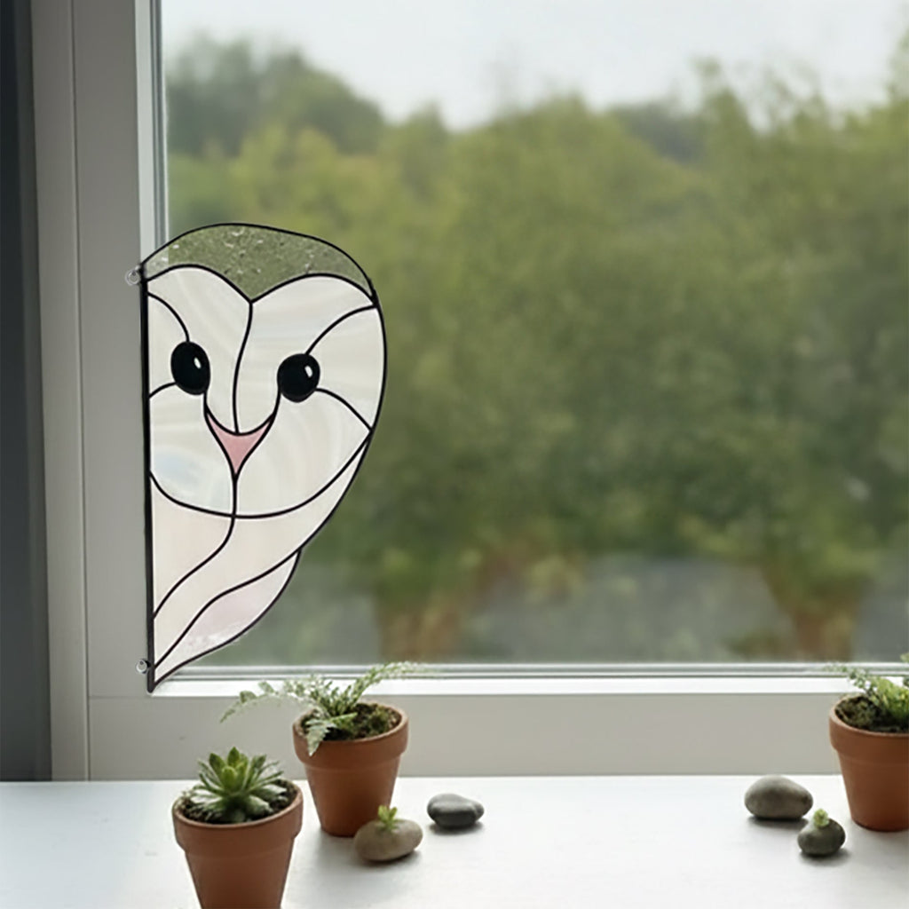Snowy Owl Stained Glass Pattern
