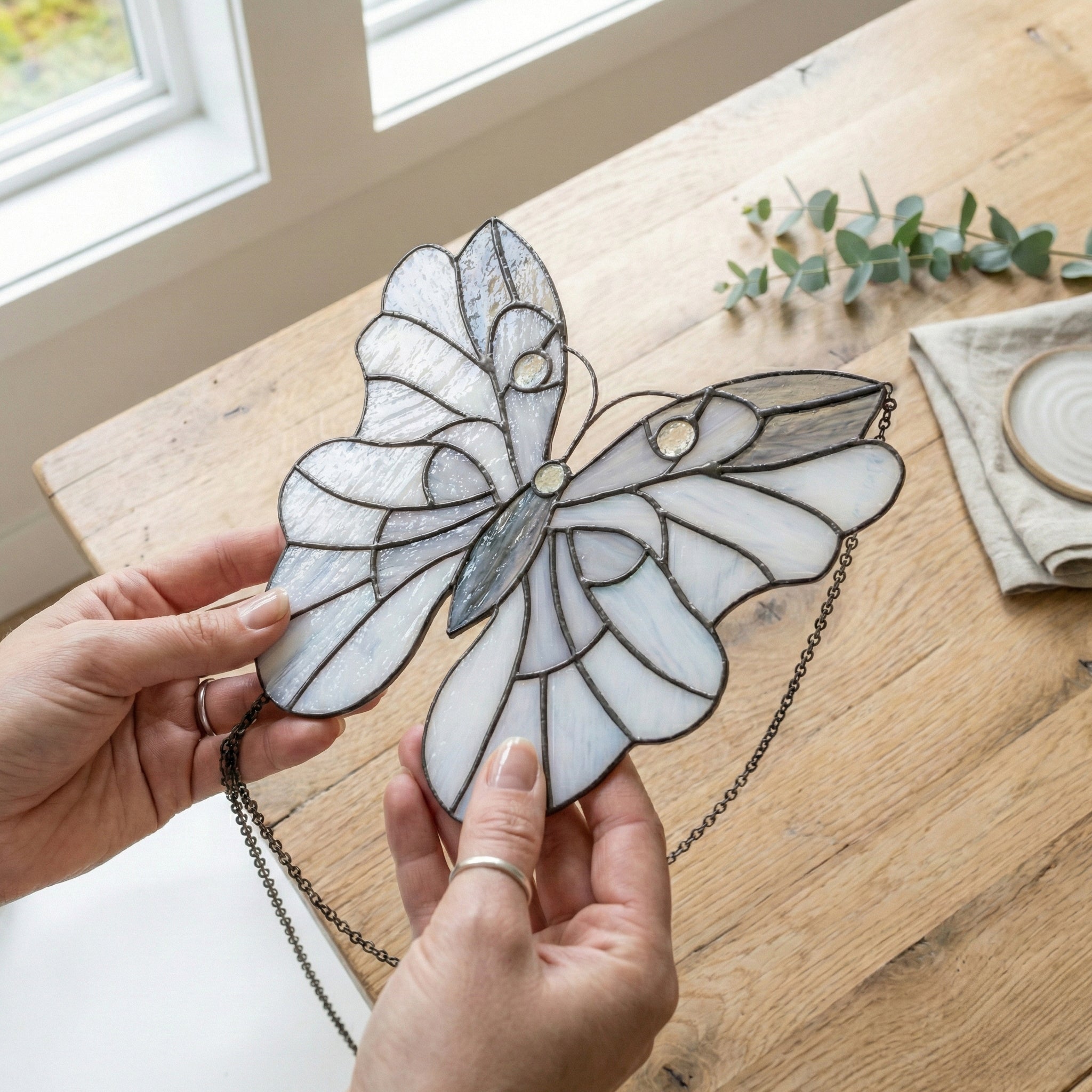 Spring Moth Stained Glass Pattern