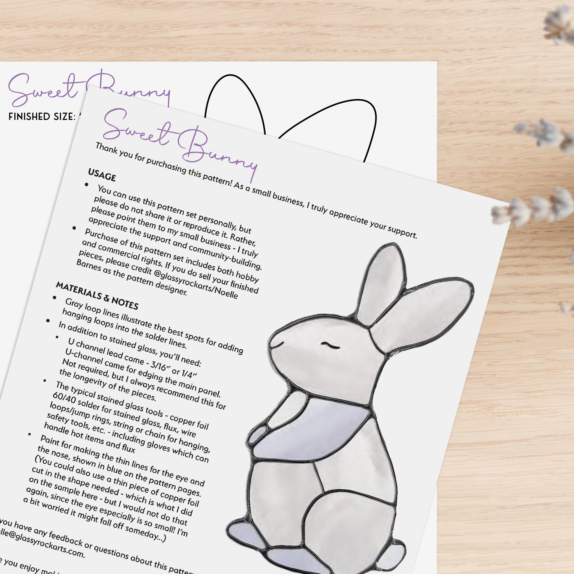 Bunny Stained Glass Pattern