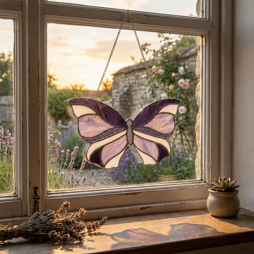 Butterflies Stained Glass Pattern Value Pack of 5