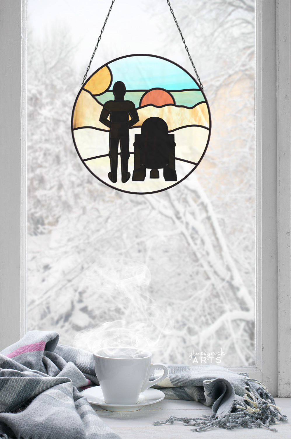 Tatooine Landscape Stained Glass Pattern