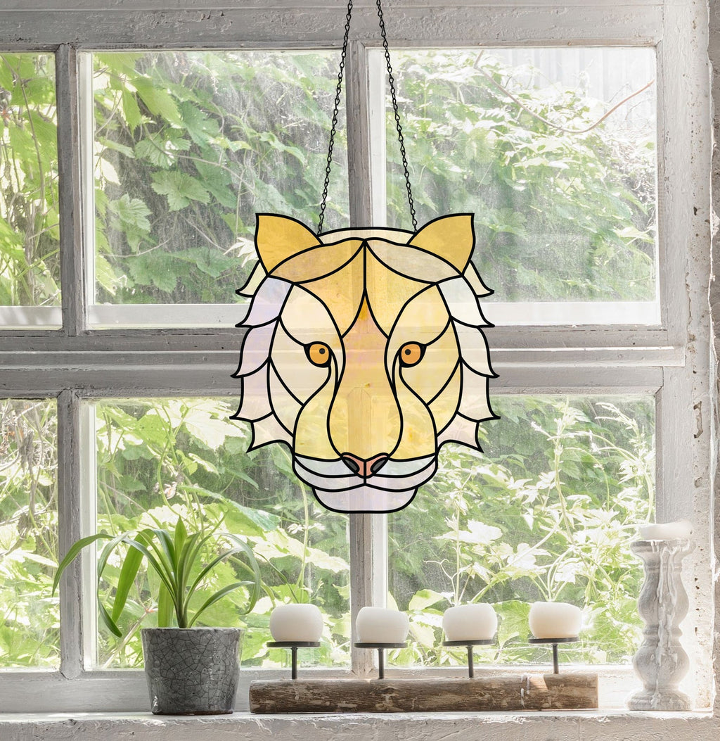 Tiger Eyes Stained Glass Pattern