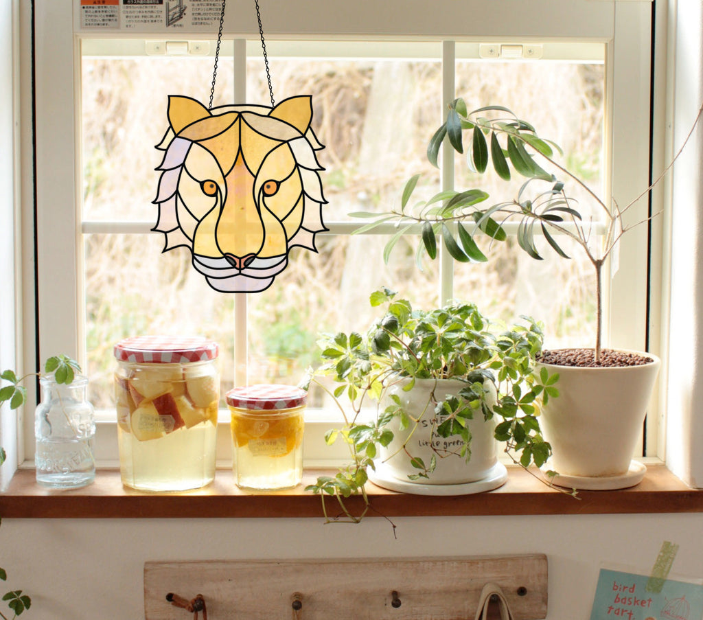 Tiger Eyes Stained Glass Pattern
