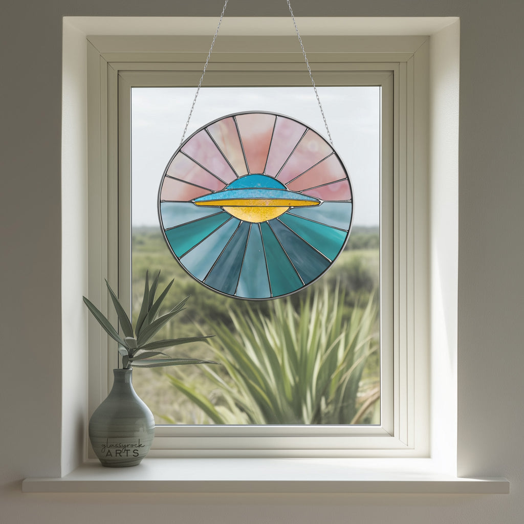 UFO Round Stained Glass Pattern