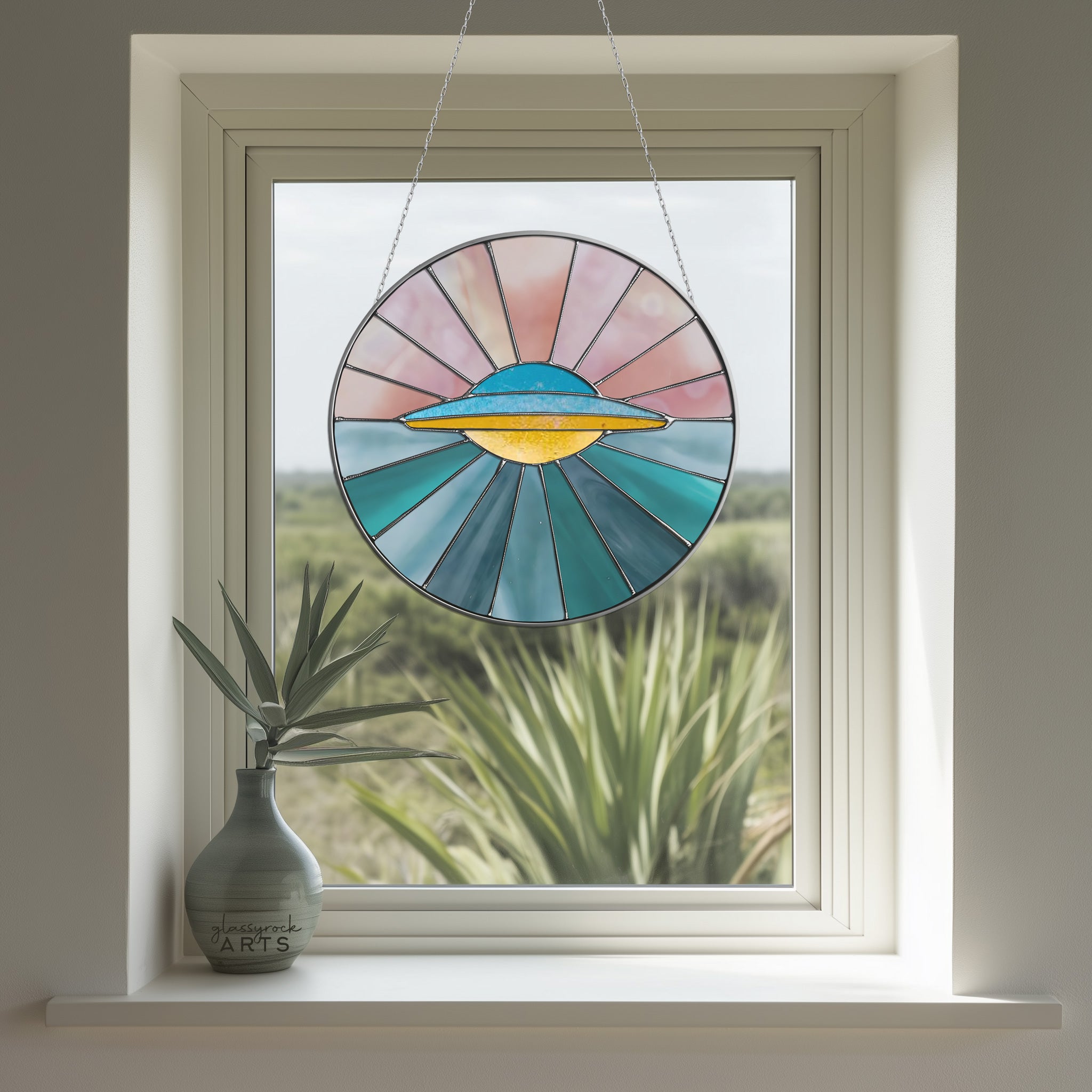 UFO Round Stained Glass Pattern