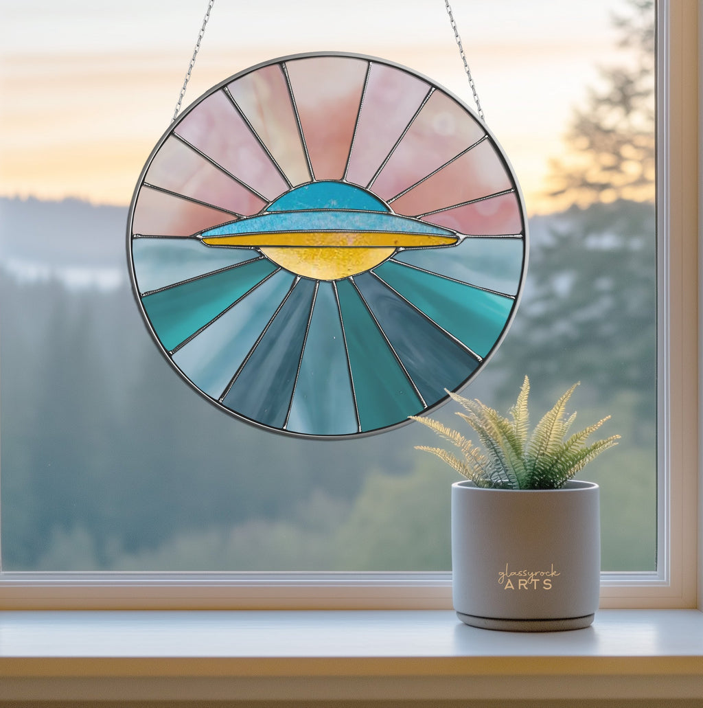 UFO Round Stained Glass Pattern