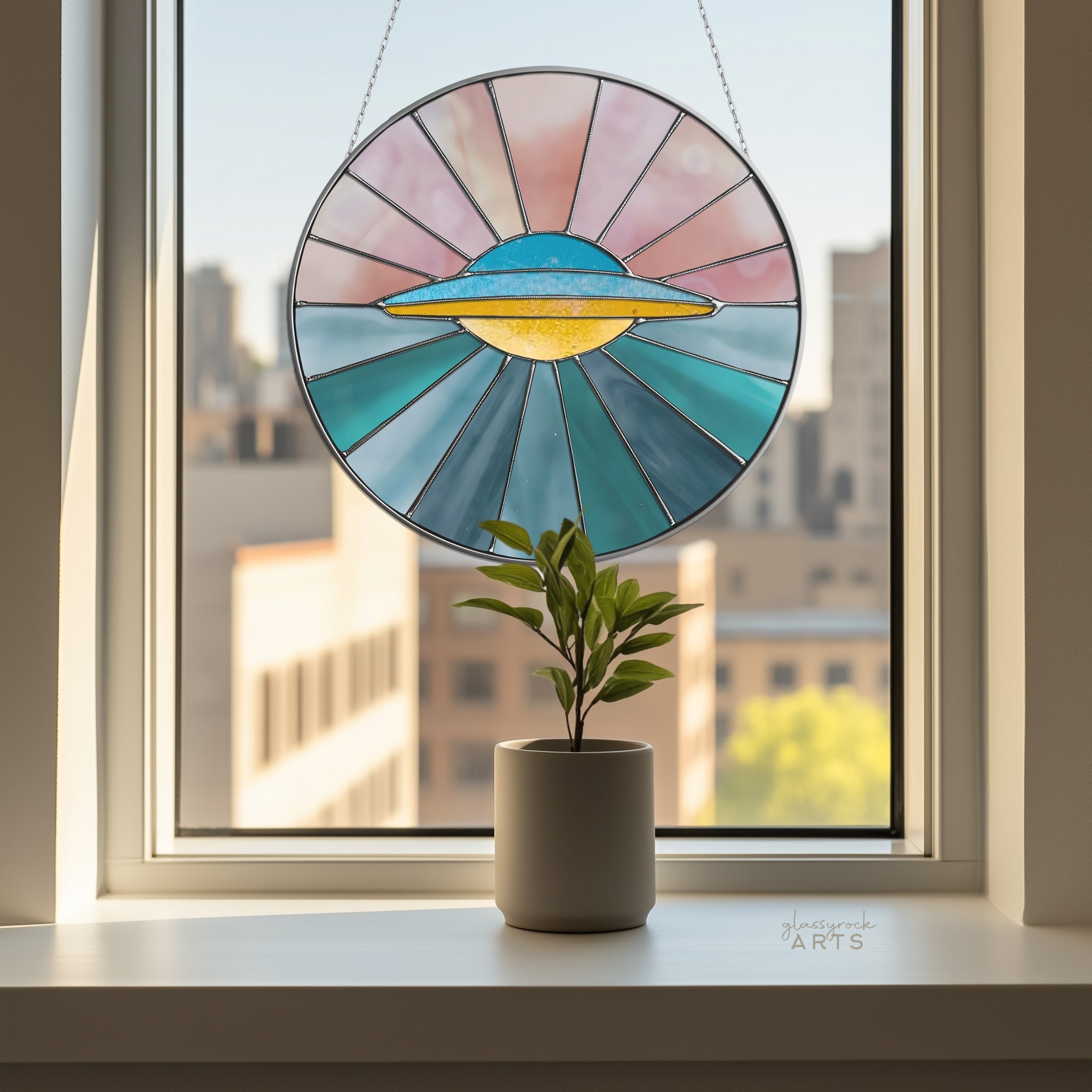 UFO Round Stained Glass Pattern