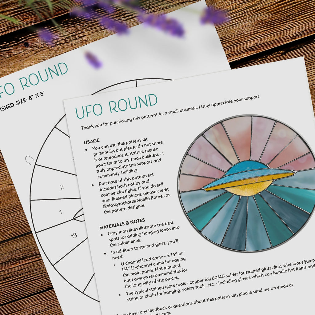 UFO Round Stained Glass Pattern